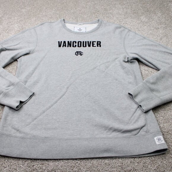 Reigning Champ Vancouver Sweatshirt Mens Medium Gray Crewneck Cotton Pullover - Picture 2 of 13